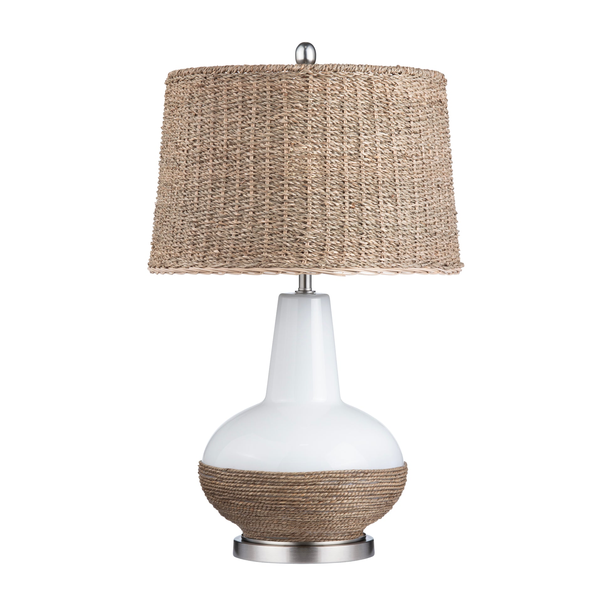 charcoal textured table lamp in a contemporary cozy bedroom setting