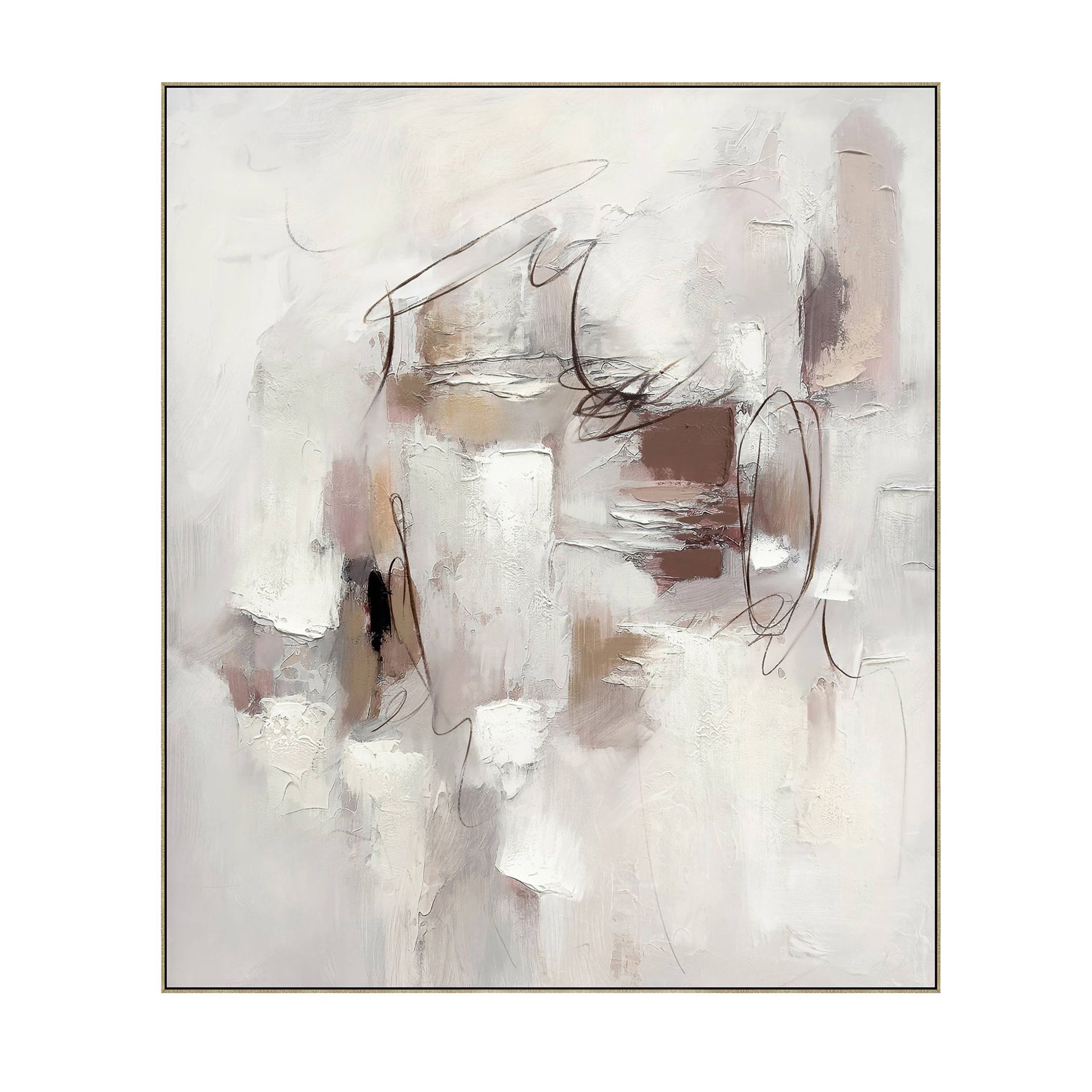 Cape Rosa 1 contemporary canvas artwork displayed in a elegant dining room setting