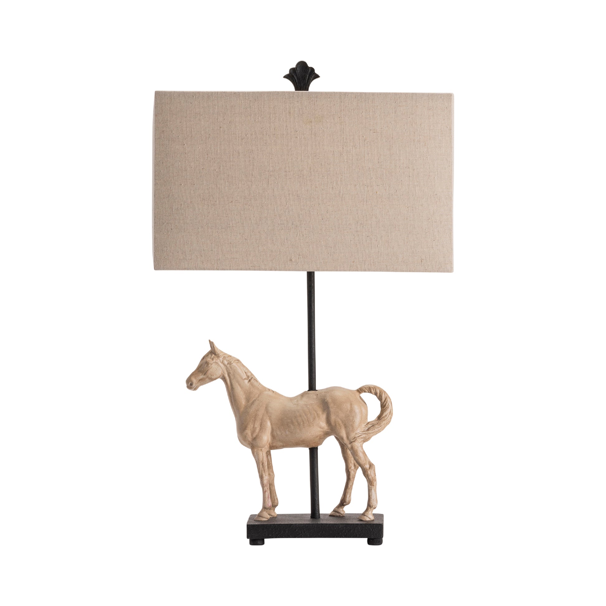 cream woven table lamp in a modern bedroom setting