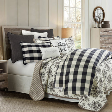ivory solid wood duvet cover styled in a farmhouse chic modern living room