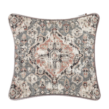 soft gray solid wood pillow sham styled in a modern modern living room