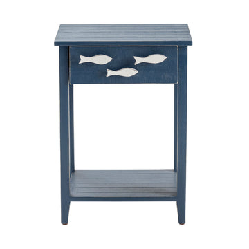 warm-toned soft accent table in a elegant modern bedroom setting