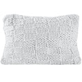 Textured gray pillow on a white background
