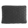 Textured gray rectangular pillow on a white background