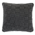 Gray textured pillow on a white background
