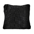 Dark gray textured pillow on a white background