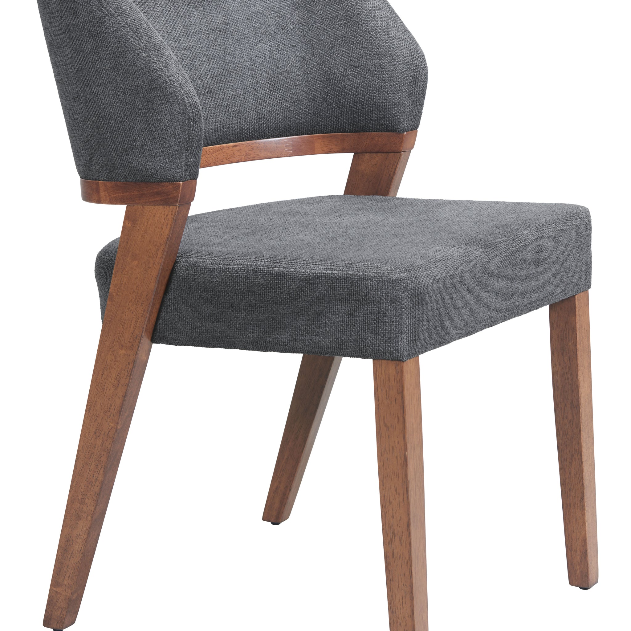 Sunobu Dining Chair (Set of 2) Azure Gray & Walnut