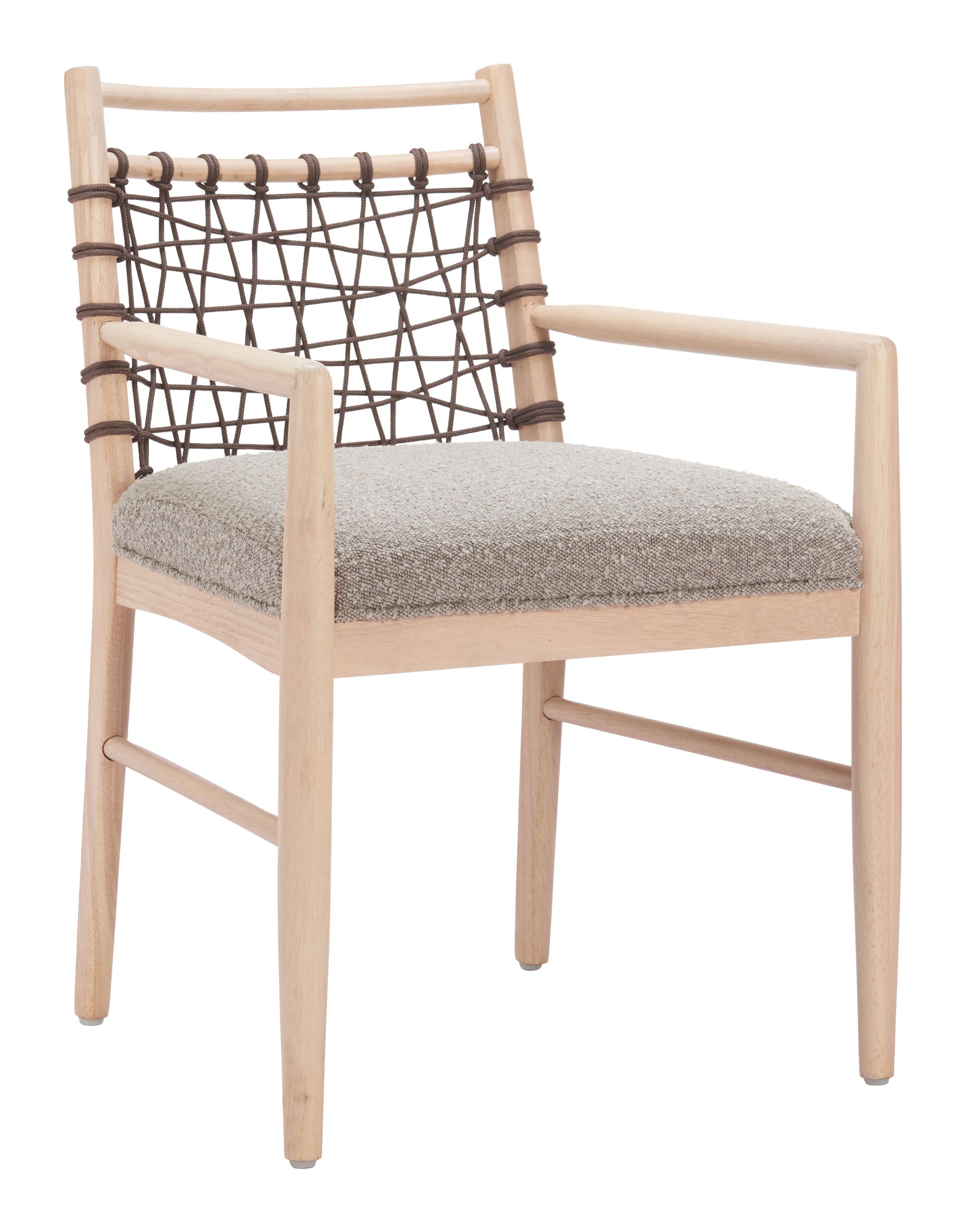 cream brushed metal accent chair styled in a mid-century minimalist entryway