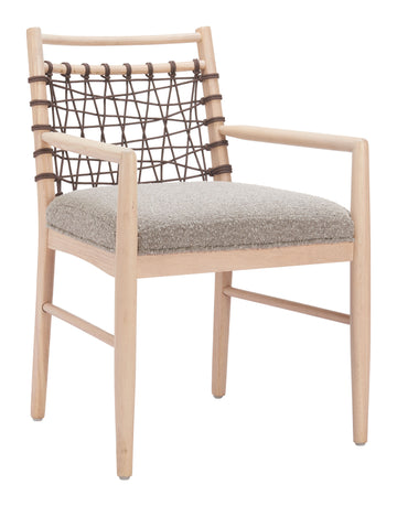 cream brushed metal accent chair styled in a mid-century minimalist entryway