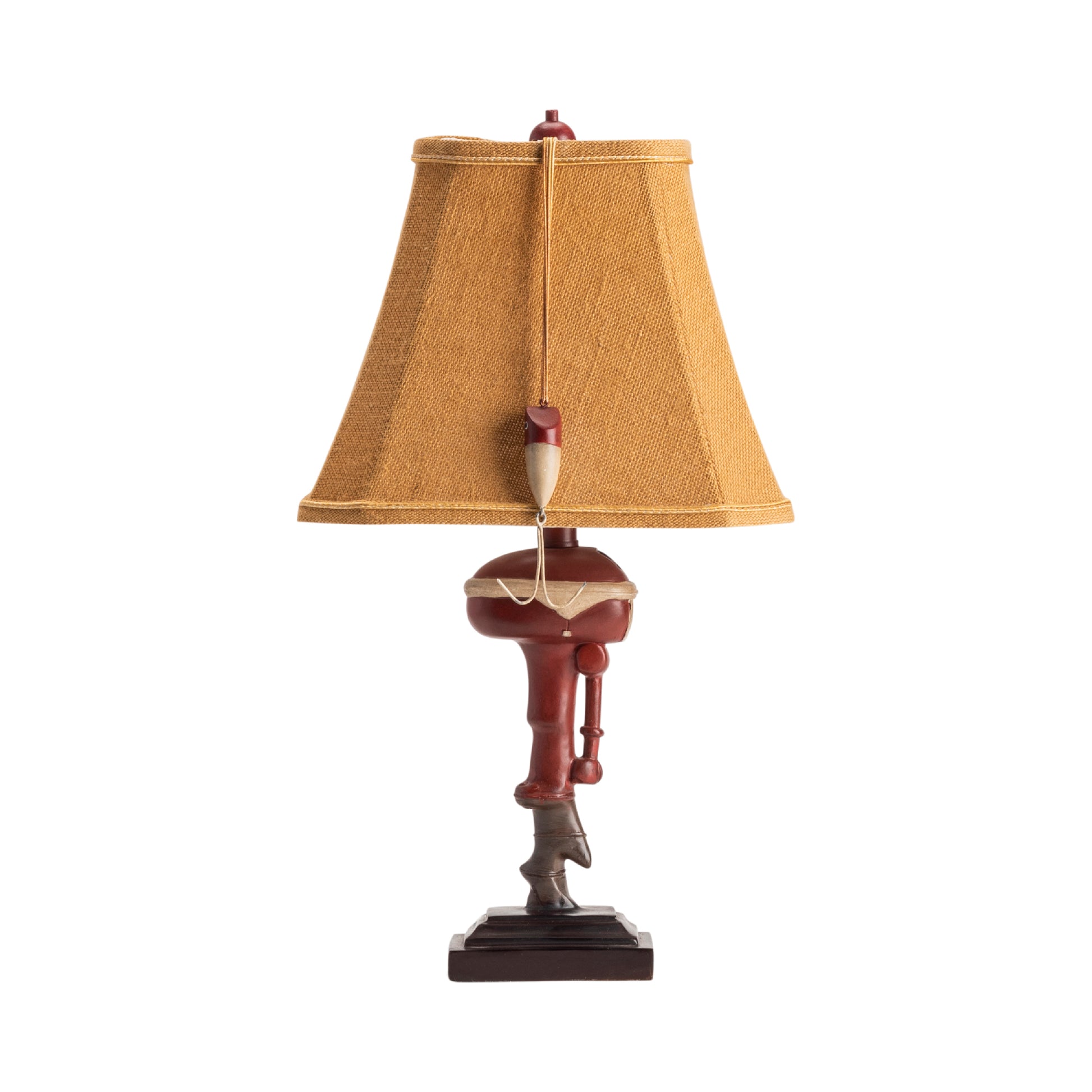 charcoal textured table lamp in a transitional living room setting