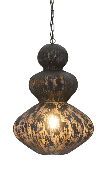rustic brown marble lamp styled in a Scandinavian serene master suite