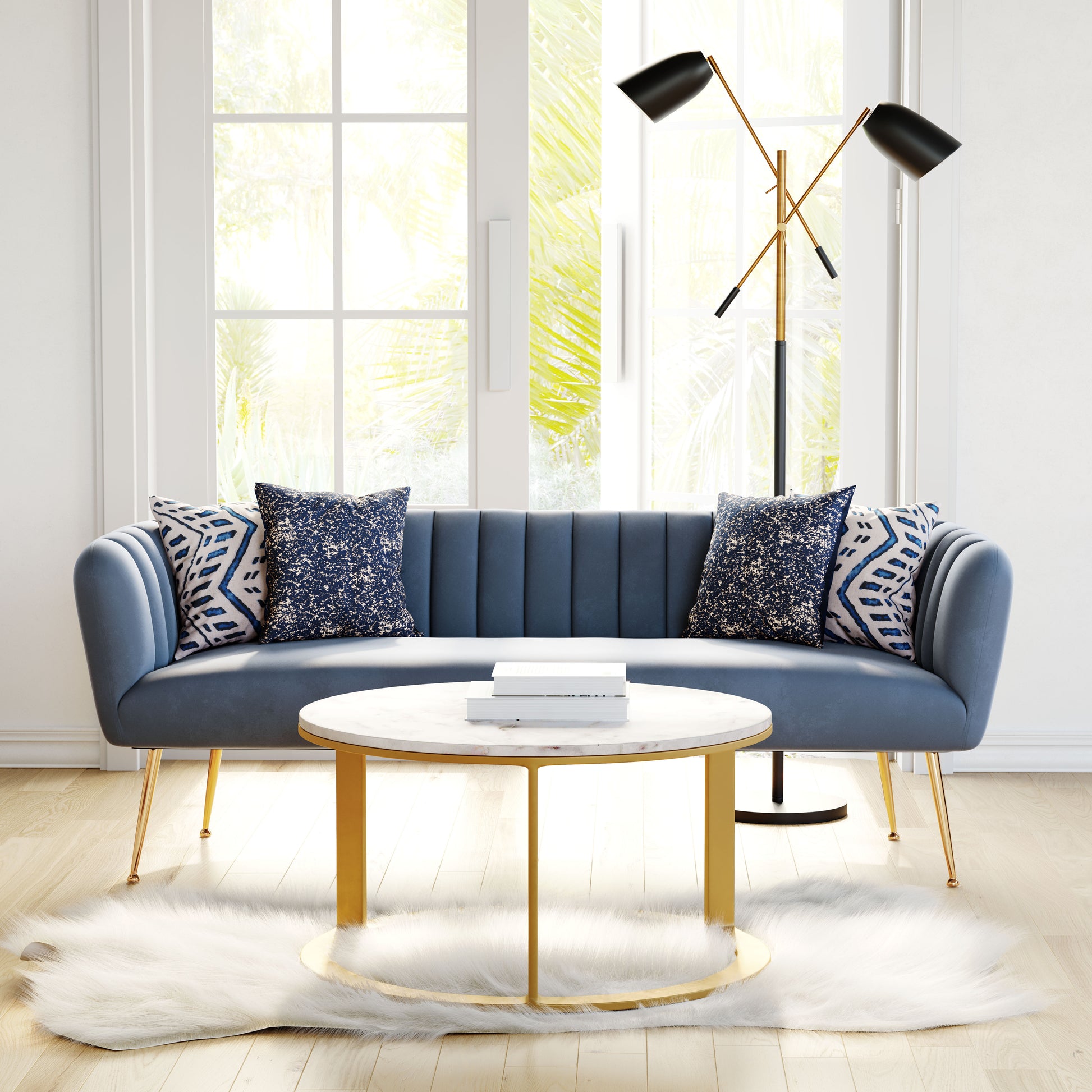 earth-toned fabric home dŽcor piece in a transitional living room setting