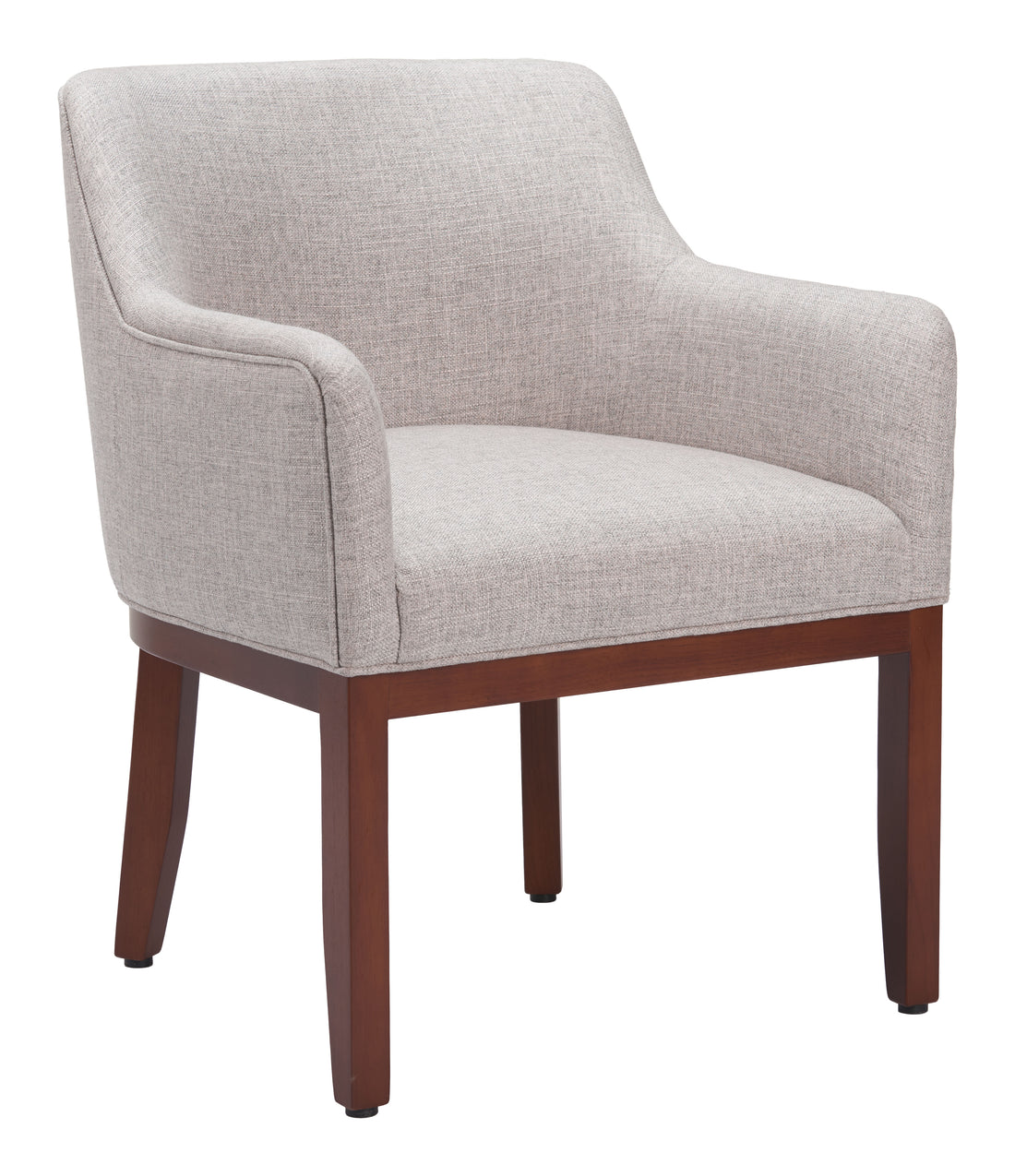 charcoal brushed metal accent chair styled in a contemporary minimalist entryway