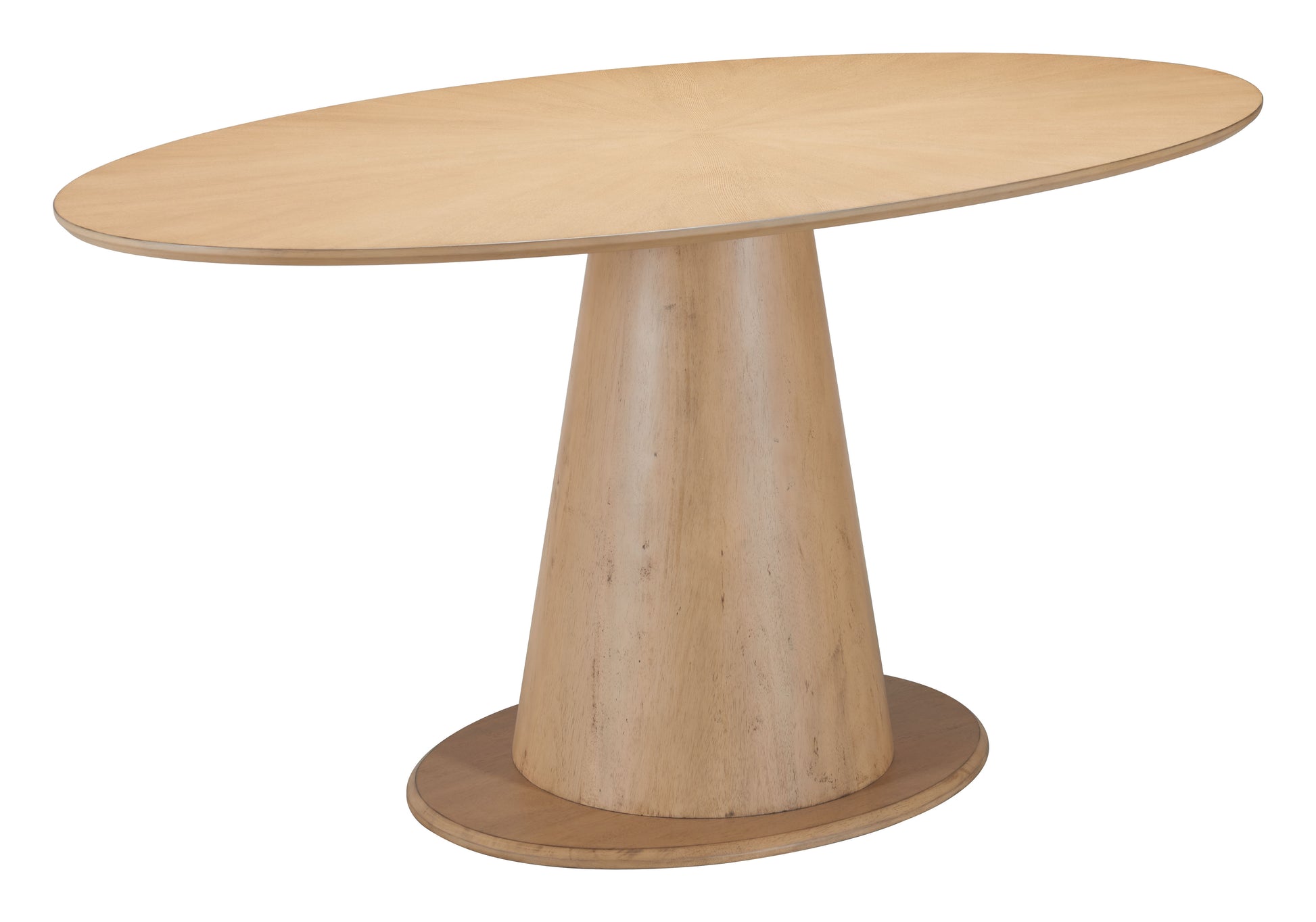 earth-toned marble dining table styled in a Scandinavian serene master suite