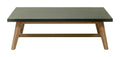 Dert coffee table gray with wooden legs on a white background
