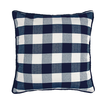charcoal brushed metal pillow sham styled in a contemporary minimalist entryway