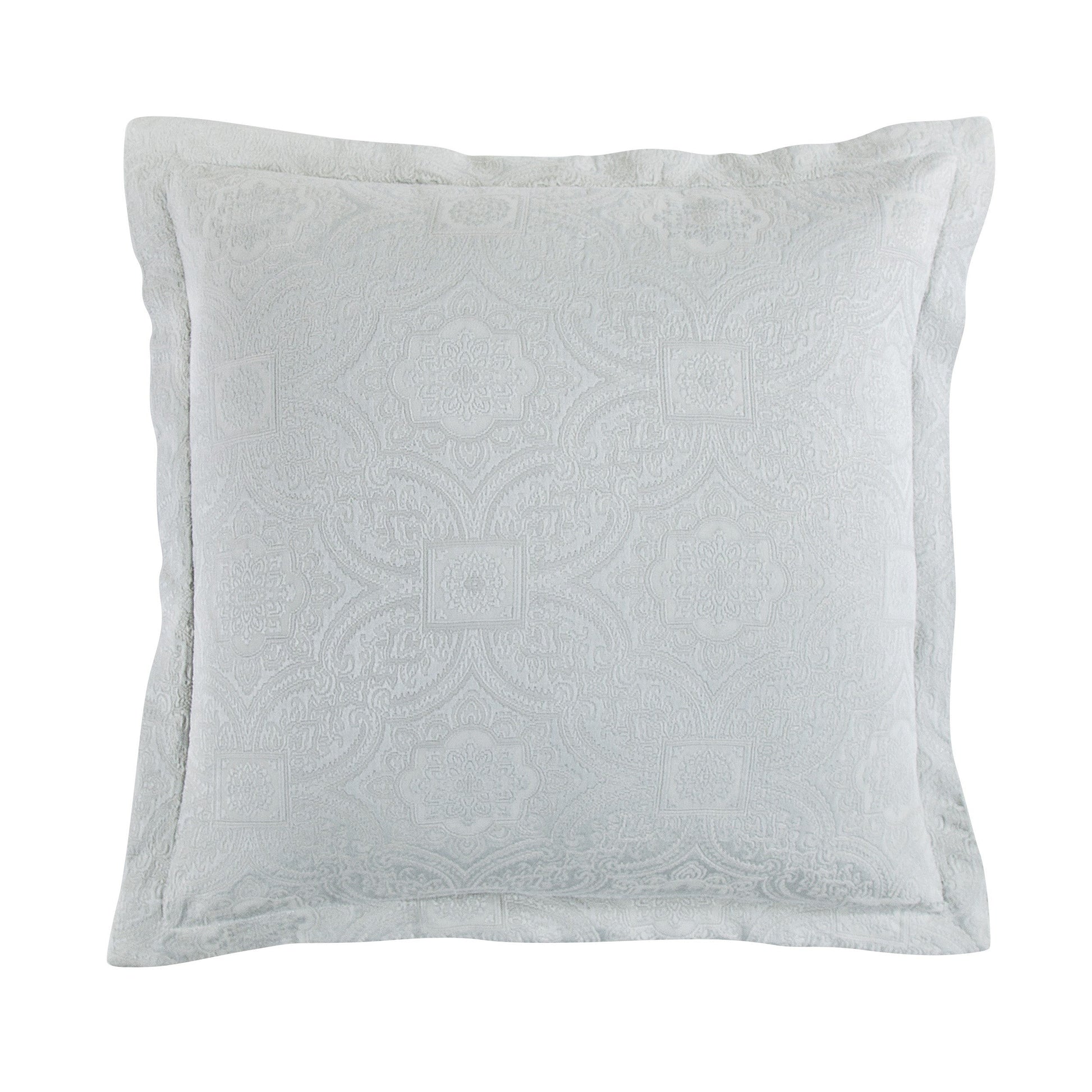 neutral linen pillow sham styled in a minimalist elegant dining room
