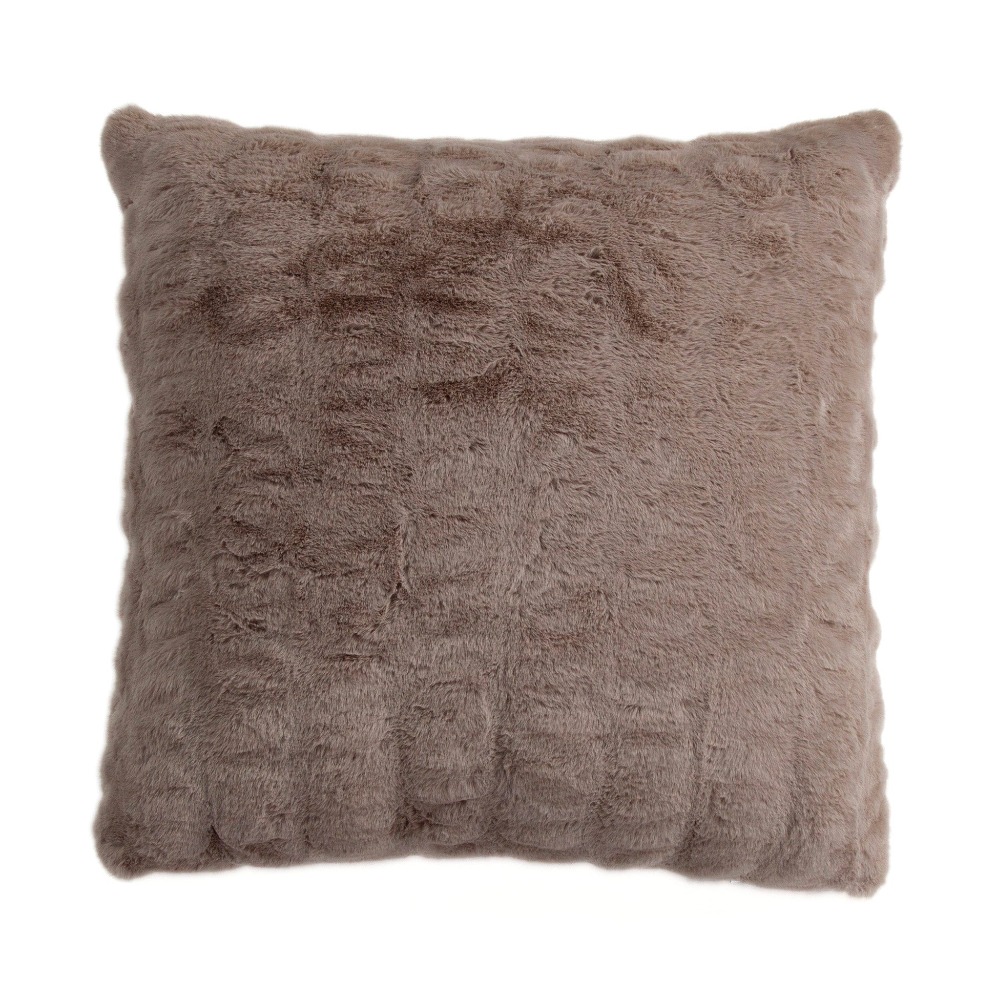 Brown textured pillow on a white background