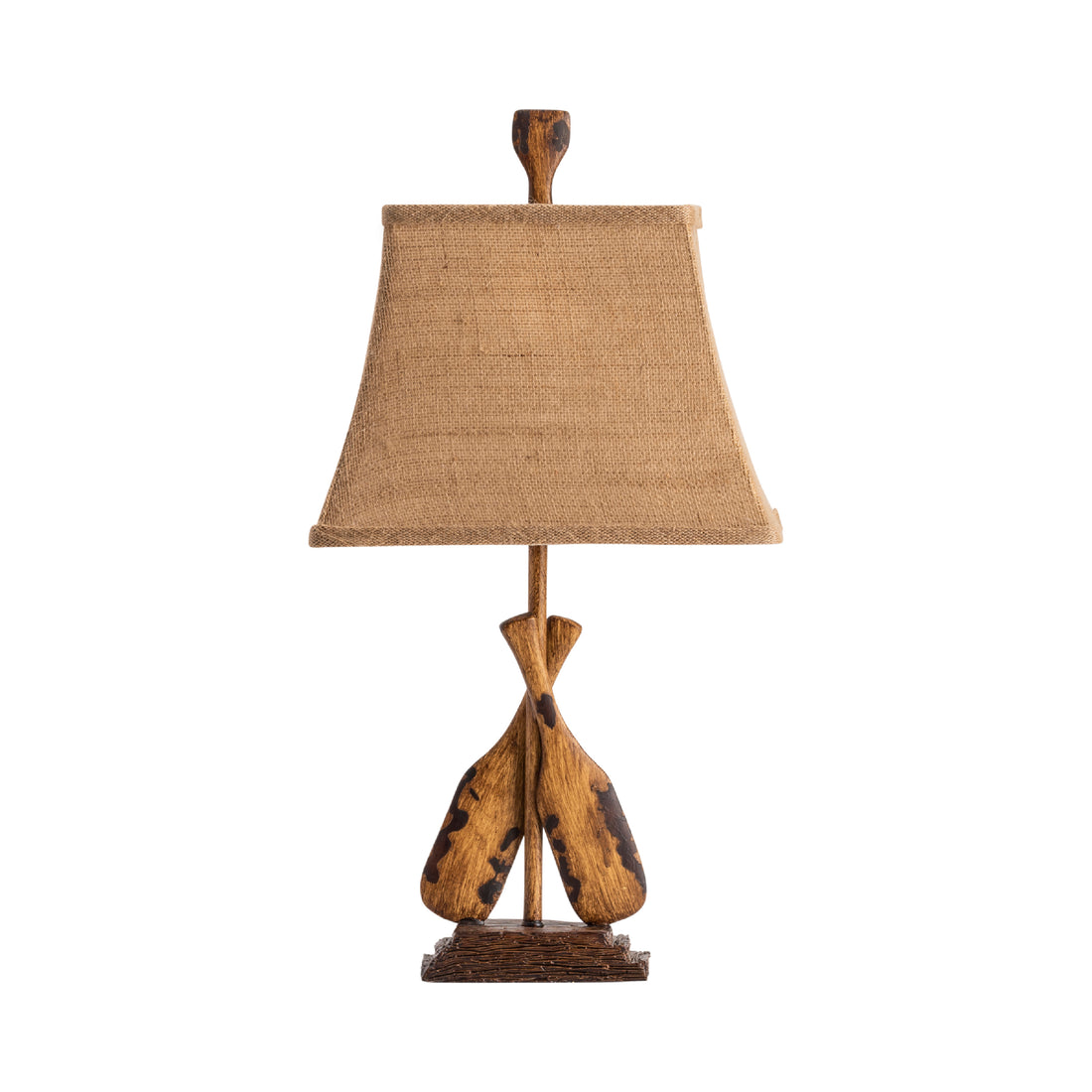gray canvas table lamp in a modern bedroom setting