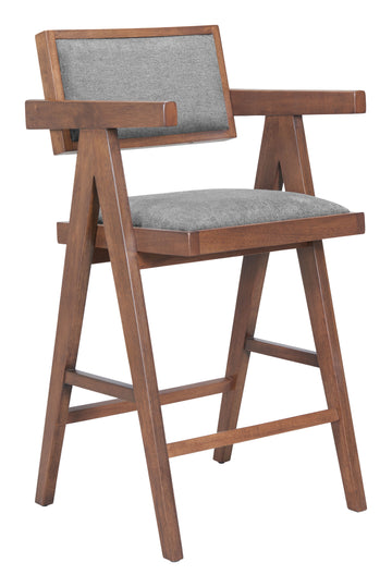 natural wood solid wood stool styled in a farmhouse chic modern living room