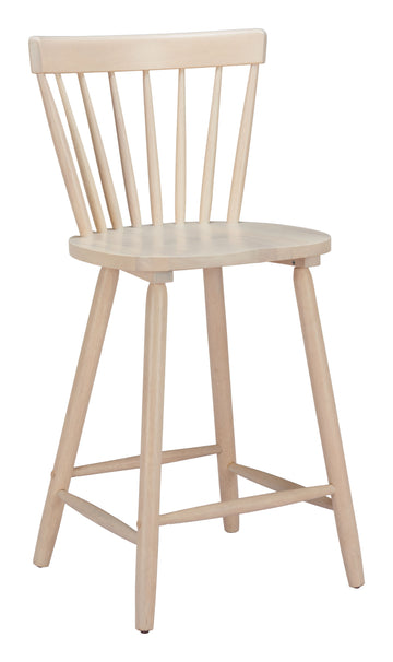 neutral linen stool styled in a coastal elegant dining room