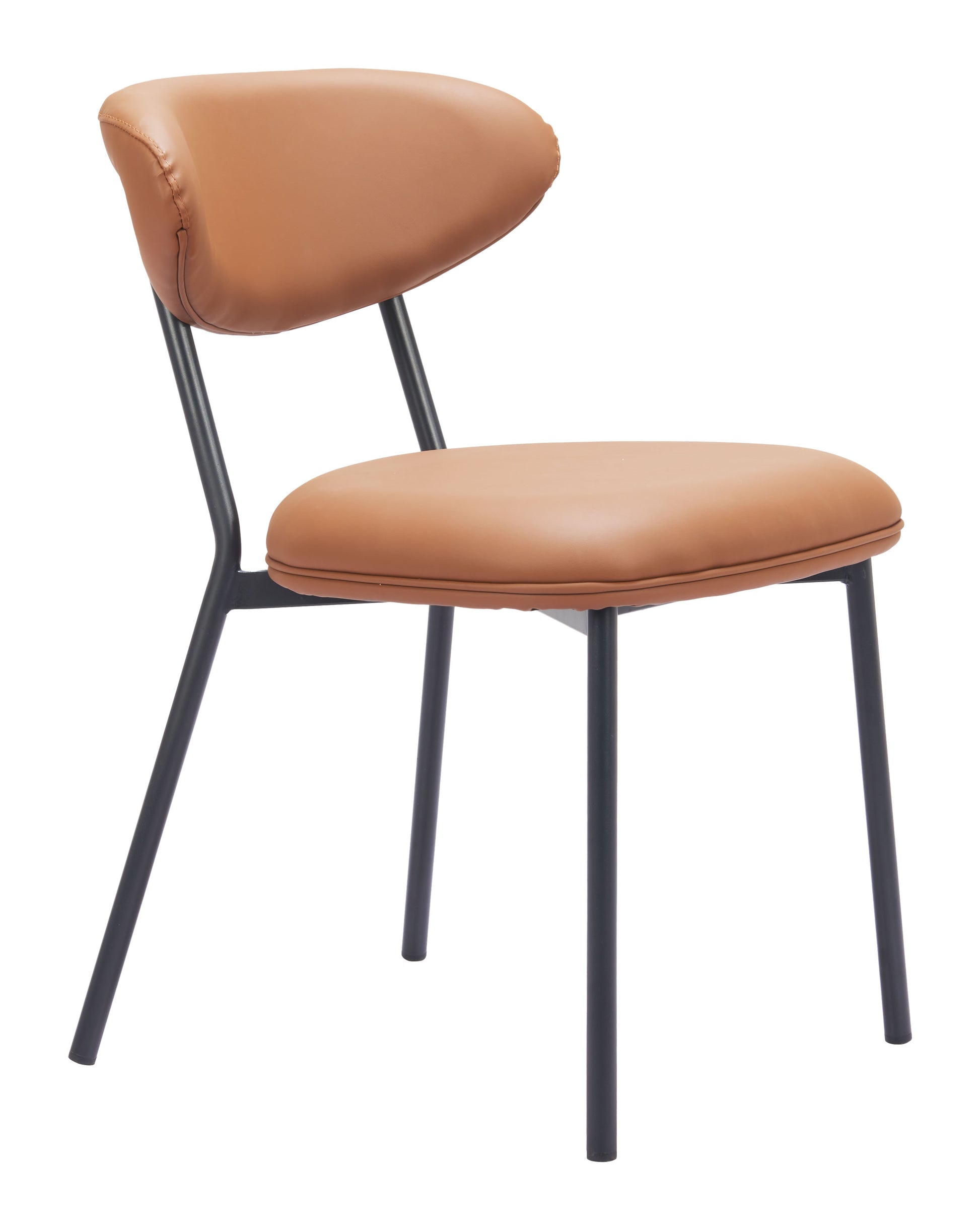 rustic brown marble accent chair styled in a Scandinavian serene master suite
