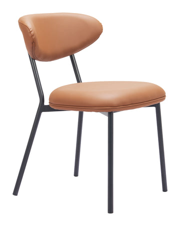 rustic brown marble accent chair styled in a Scandinavian serene master suite