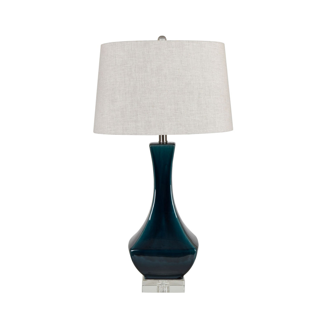 ivory cotton table lamp in a elegant modern bedroom setting