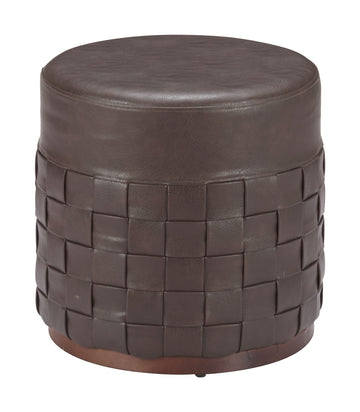 oak marble ottoman styled in a Scandinavian serene master suite