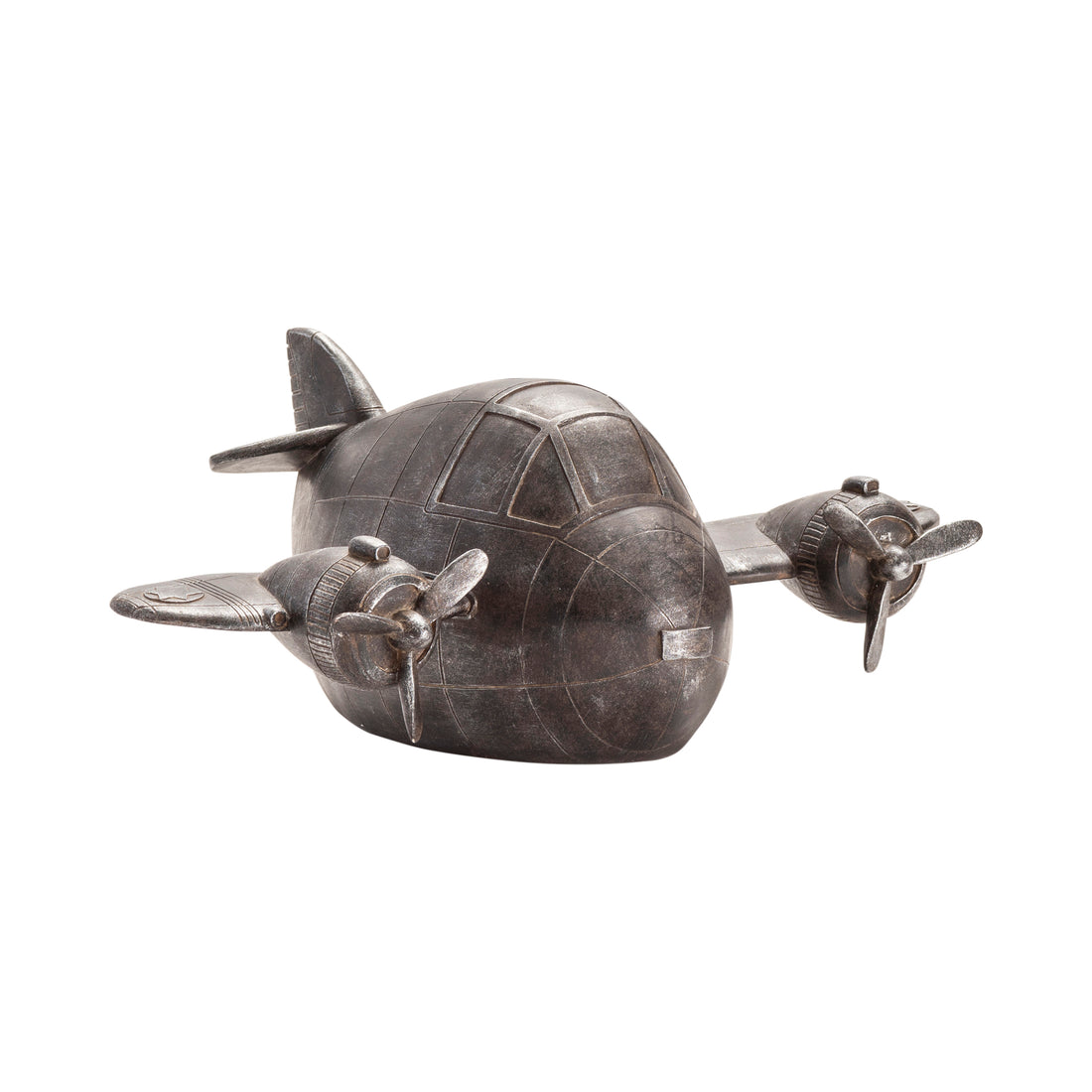 Airplane Statue contemporary wall art displayed in a transitional living space