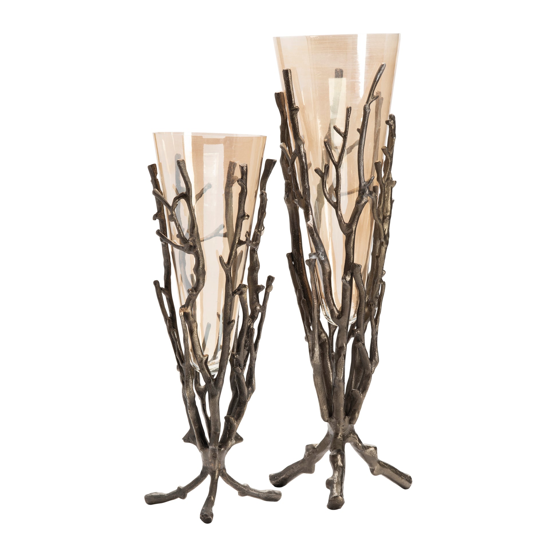 Mailie Decorative Vase Set contemporary wall art displayed in a stylish entryway setting