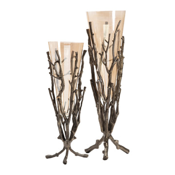 Mailie Decorative Vase Set contemporary wall art displayed in a stylish entryway setting