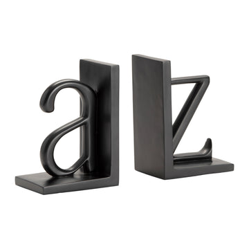 A To Z Bookend Pair contemporary wall art displayed in a stylish entryway setting