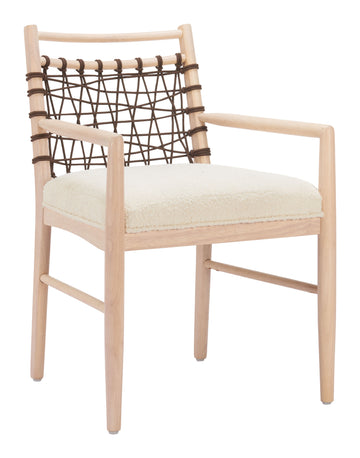 matte black linen accent chair styled in a minimalist elegant dining room