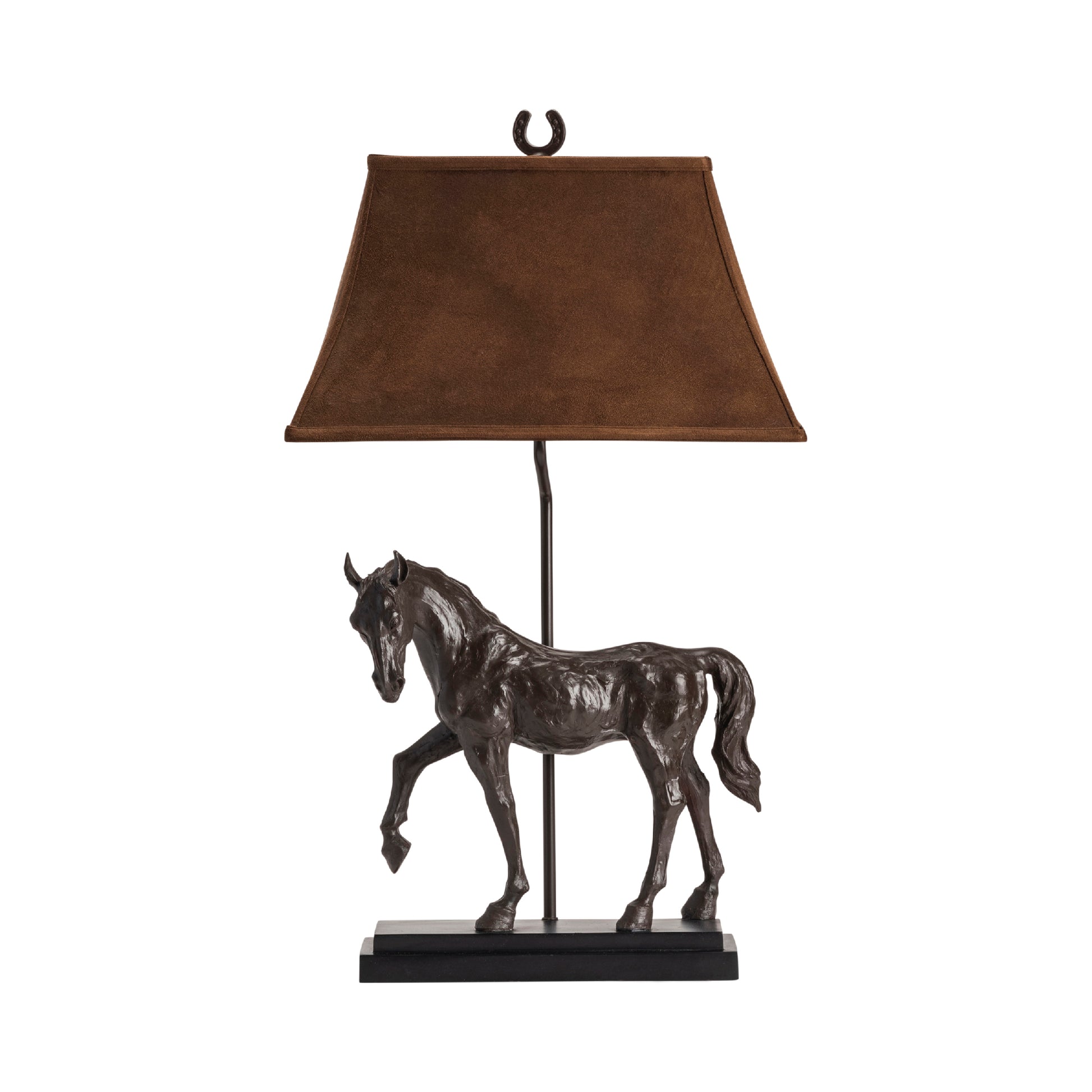 earth-toned fabric table lamp in a contemporary cozy bedroom setting