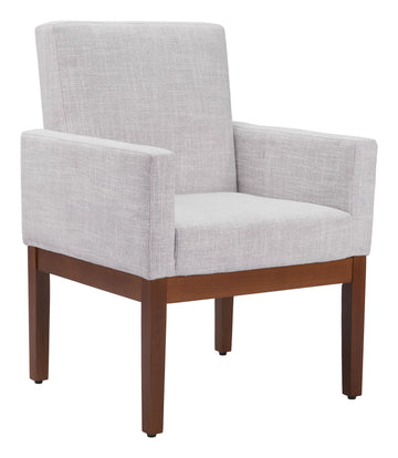 rustic brown marble accent chair styled in a transitional serene master suite