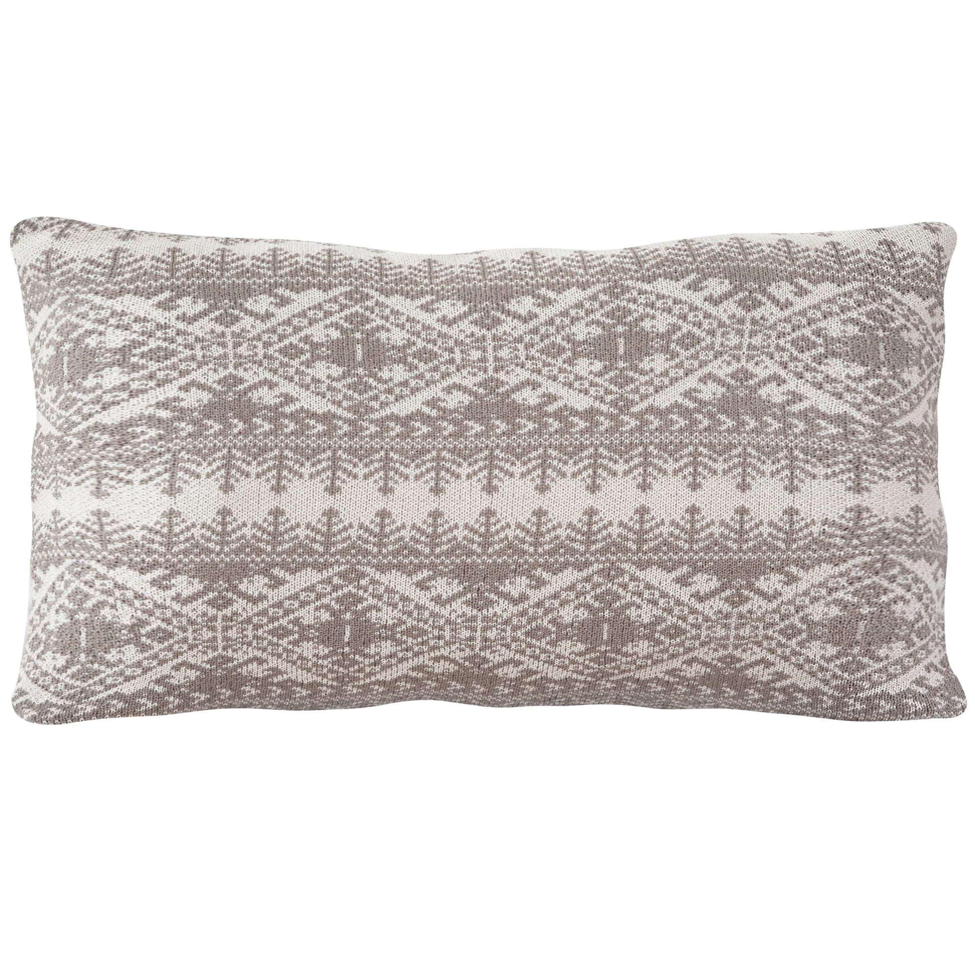 charcoal textured decorative pillow in a minimalist dining room setting