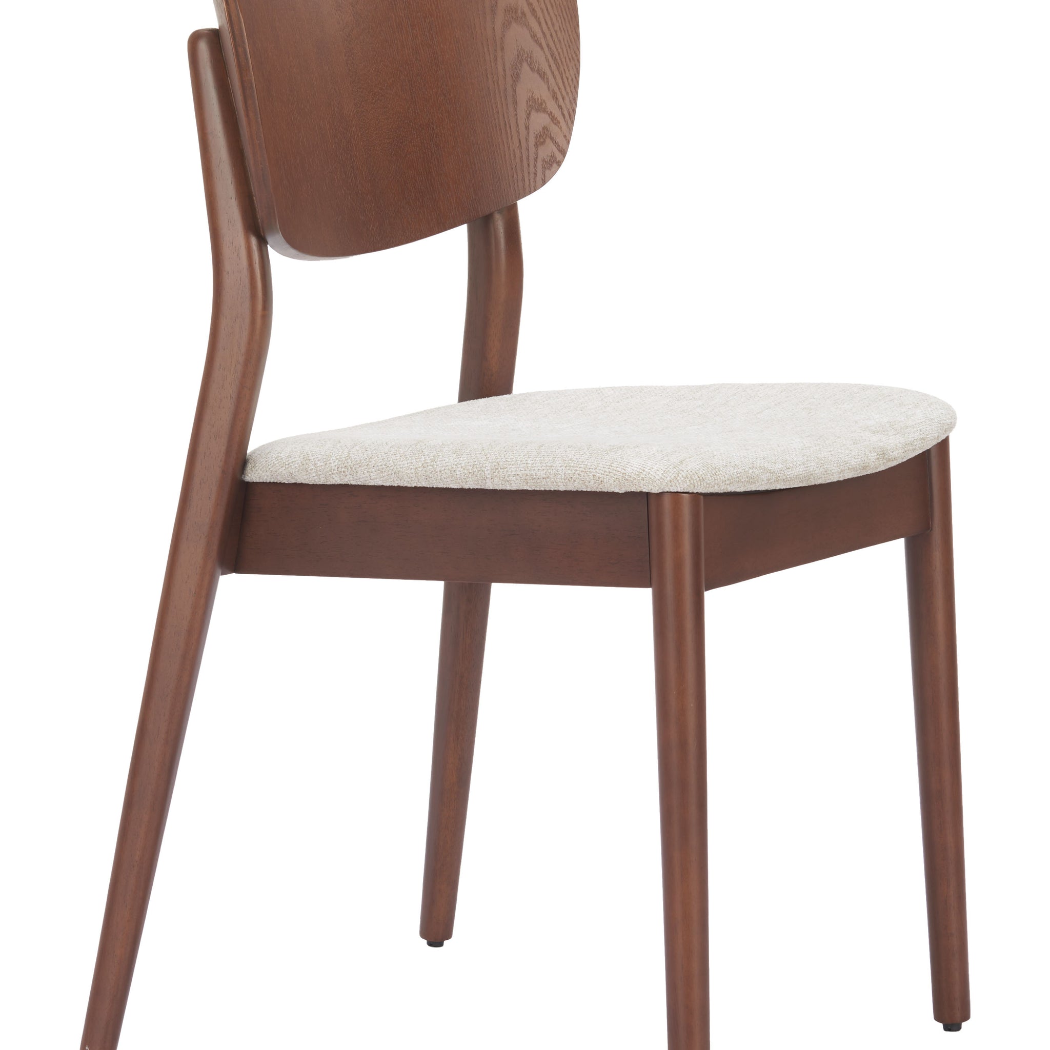 Kellua Dining Chair (Set of 2) Beige & Walnut