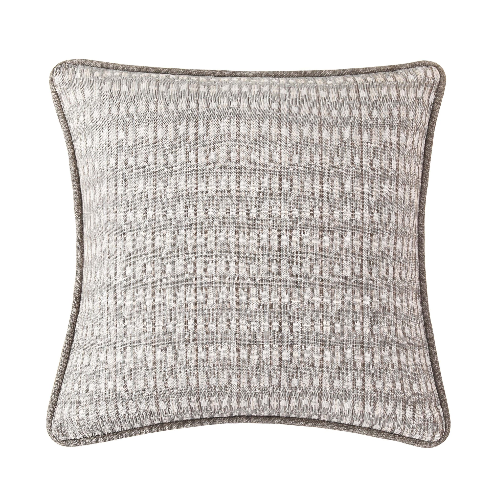 oak marble pillow sham styled in a transitional serene master suite