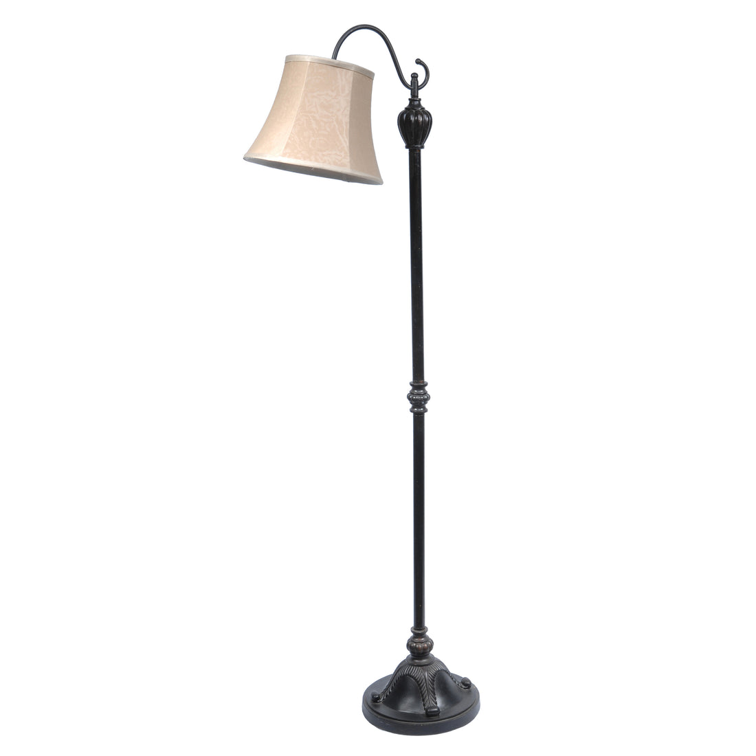 gray canvas table lamp in a elegant modern bedroom setting