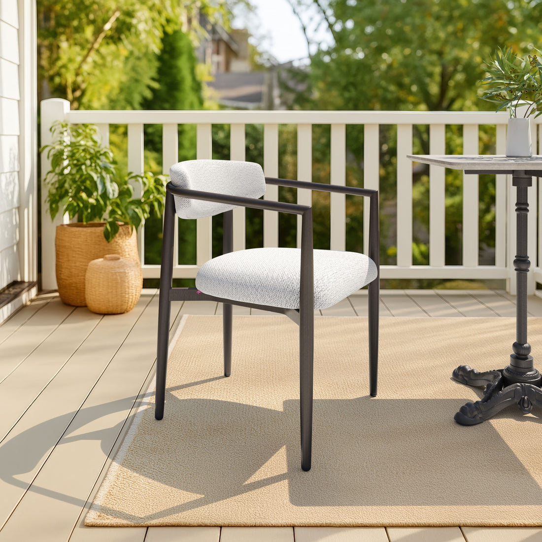 Midori Dining Chair White styled for a transitional kitchen space.