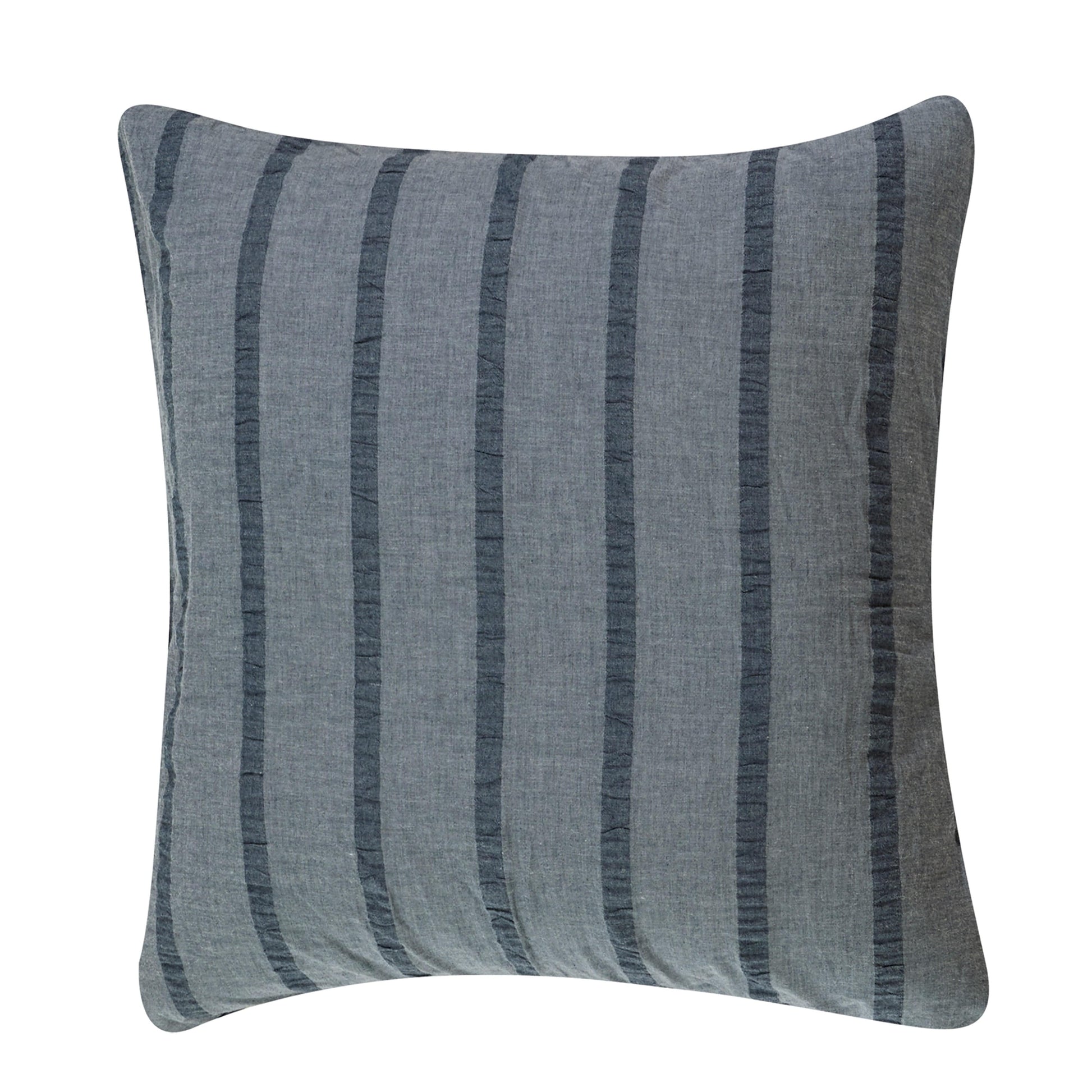 walnut linen pillow sham styled in a coastal elegant dining room