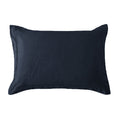 Navy blue pillow on a white background