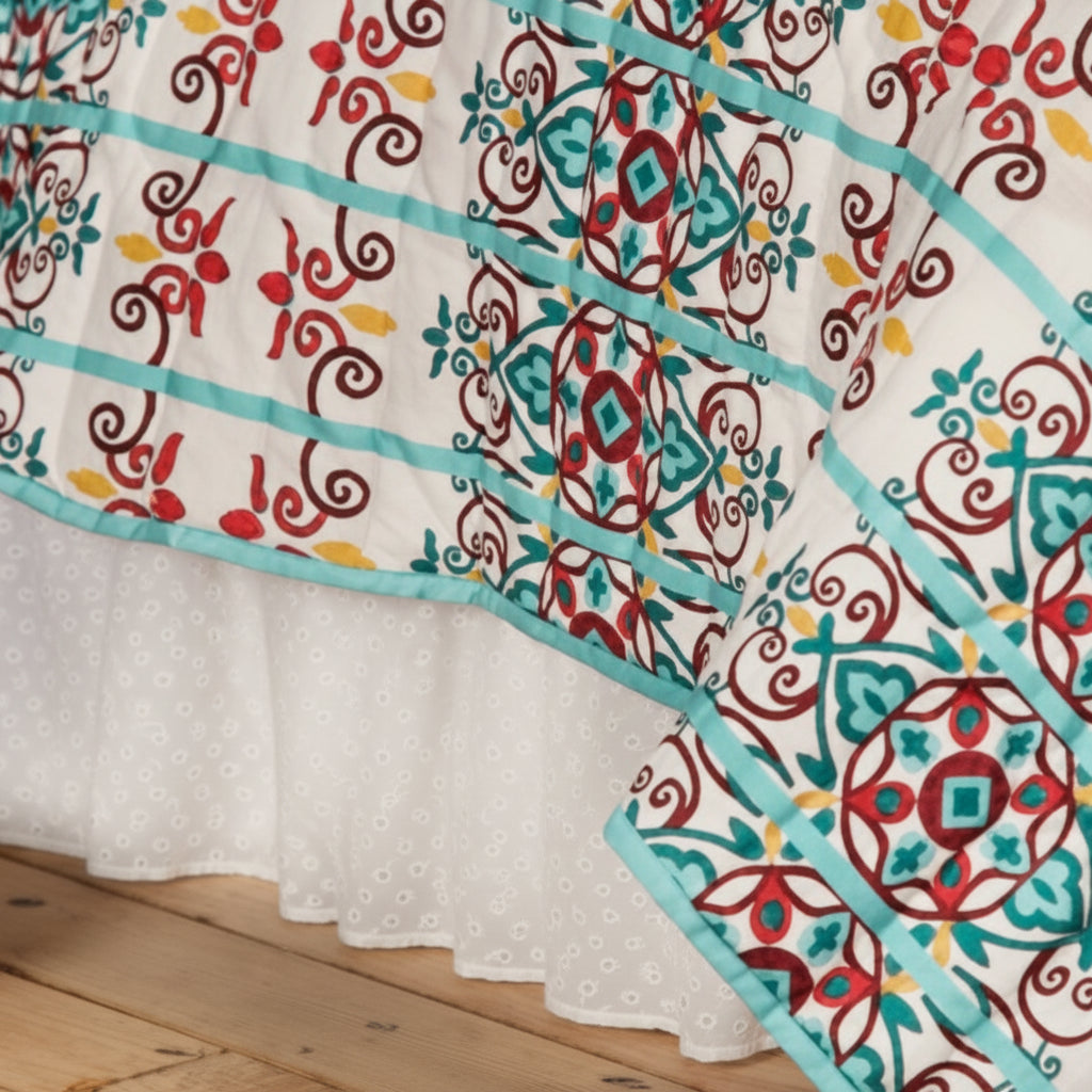 Eyelet Full Bed Skirt, 1PC