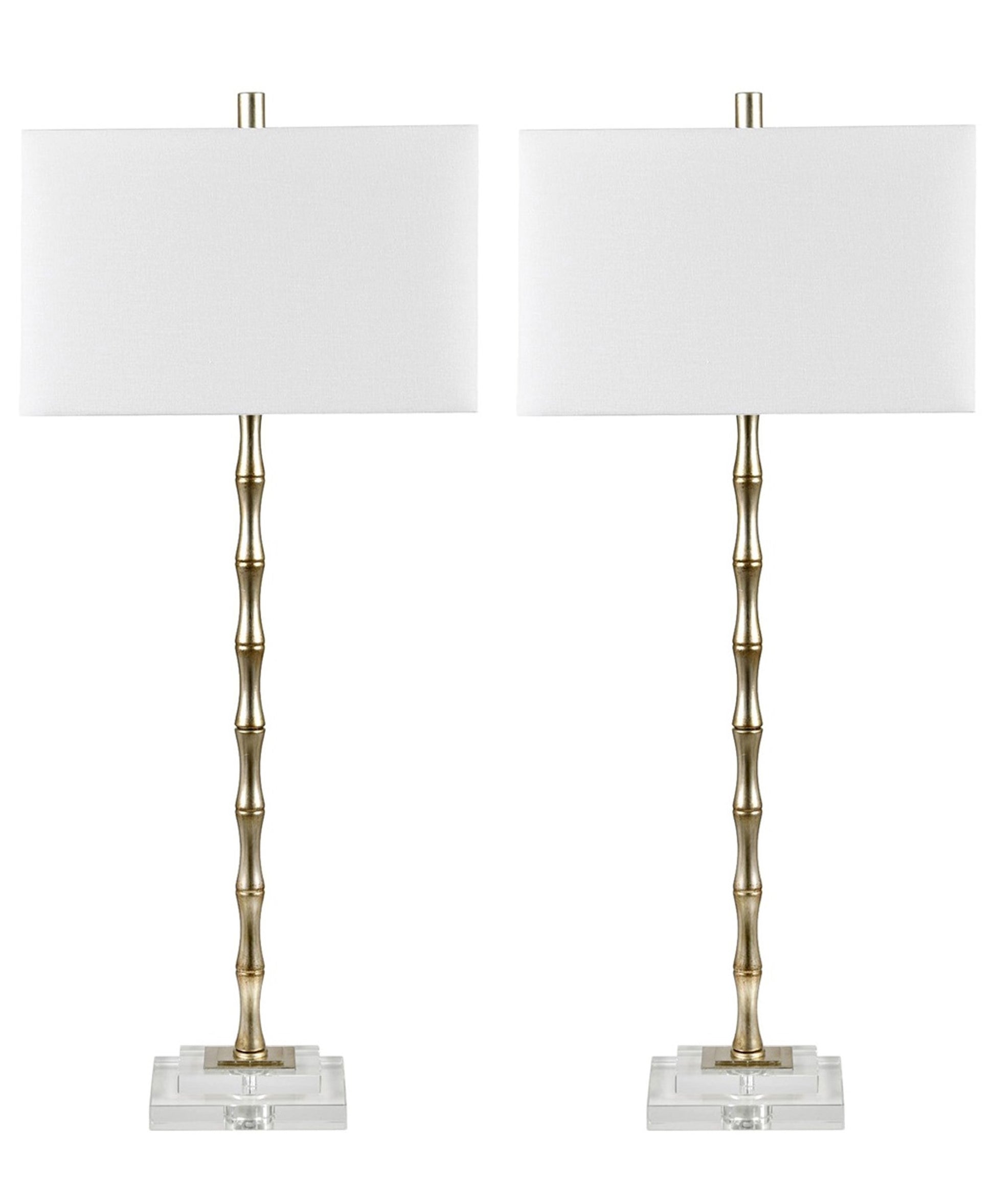 natural velvet table lamp in a transitional living room setting