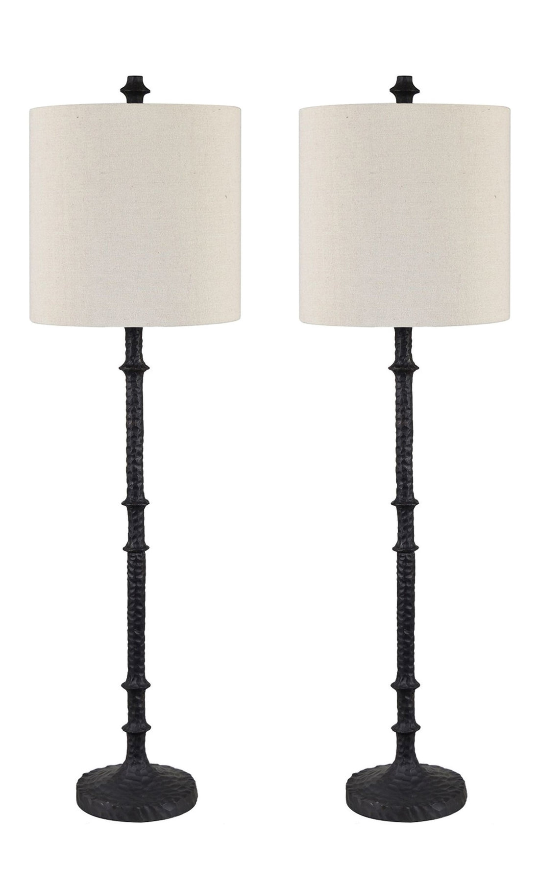 ivory cotton table lamp in a classic entryway setting