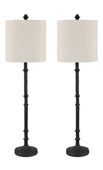 ivory cotton table lamp in a classic entryway setting