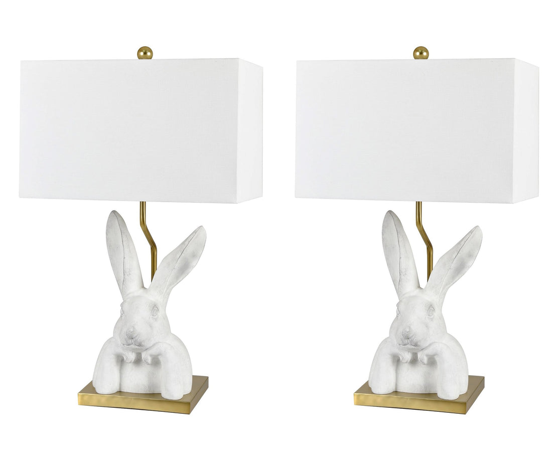 warm-toned soft table lamp in a coastal guest room setting