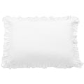 soft gray solid wood decorative pillow styled in a farmhouse chic modern living room