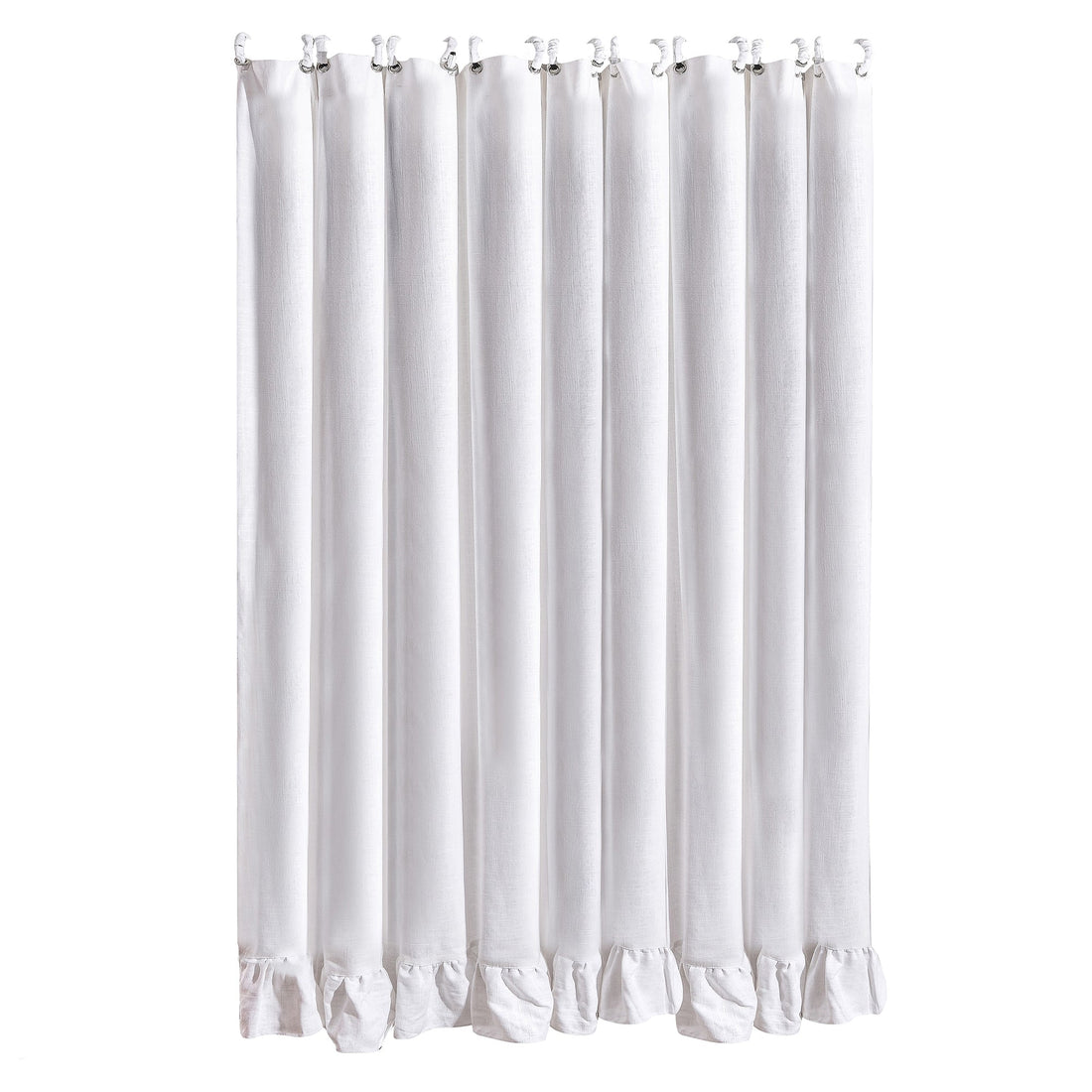ivory solid wood curtain panel styled in a modern modern living room
